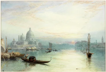 Indgang til Canal Grande, Venedig (akvarel på papir)